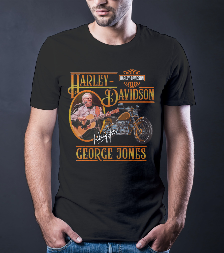 Harley Davidson Motorcycles George Jones Signature T-Shirt