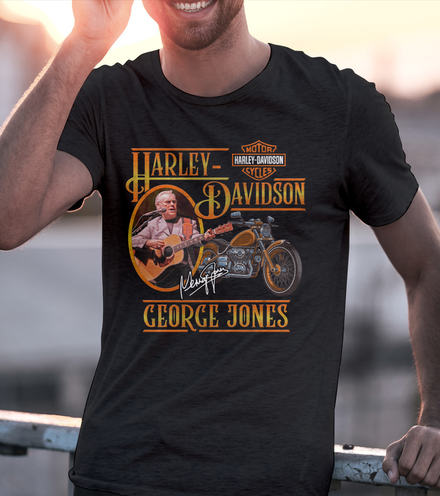 Harley Davidson Motorcycles George Jones Signature T-Shirt