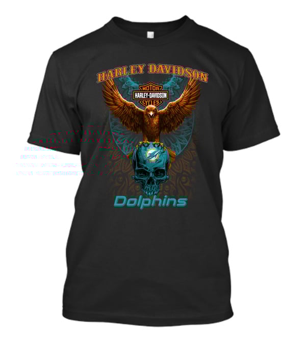 Harley Davidson Motor Cycles Miami Dolphins T-Shirt
