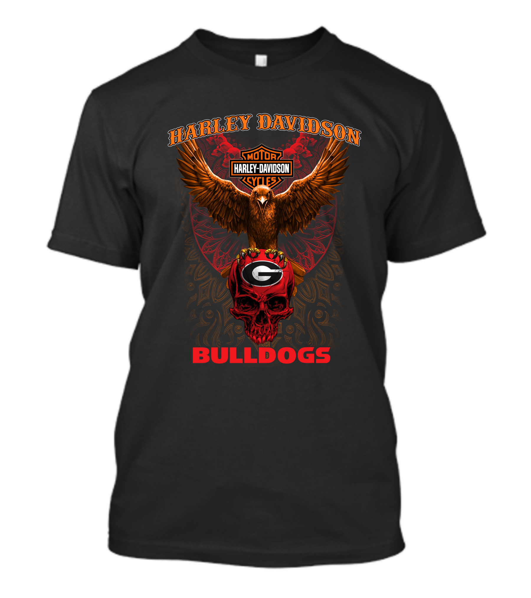 Harley Davidson Motor Cycles Georgia Bulldogs T-Shirt