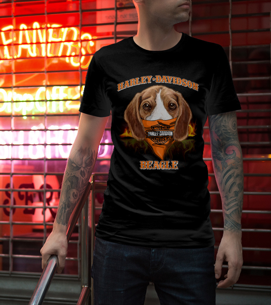 Harley Davidson Motorcycles Beagle T-Shirt
