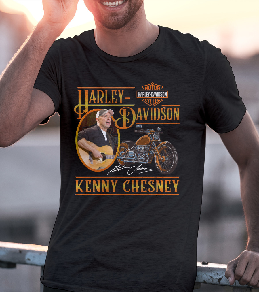 Kenny Chesney Harley Davidson Motor Cycles T-Shirt