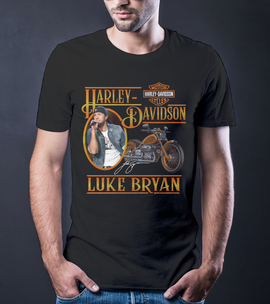 Luke Bryan Harley Davidson Motor Cycles T-Shirt