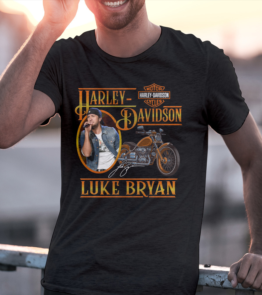 Luke Bryan Harley Davidson Motor Cycles T-Shirt