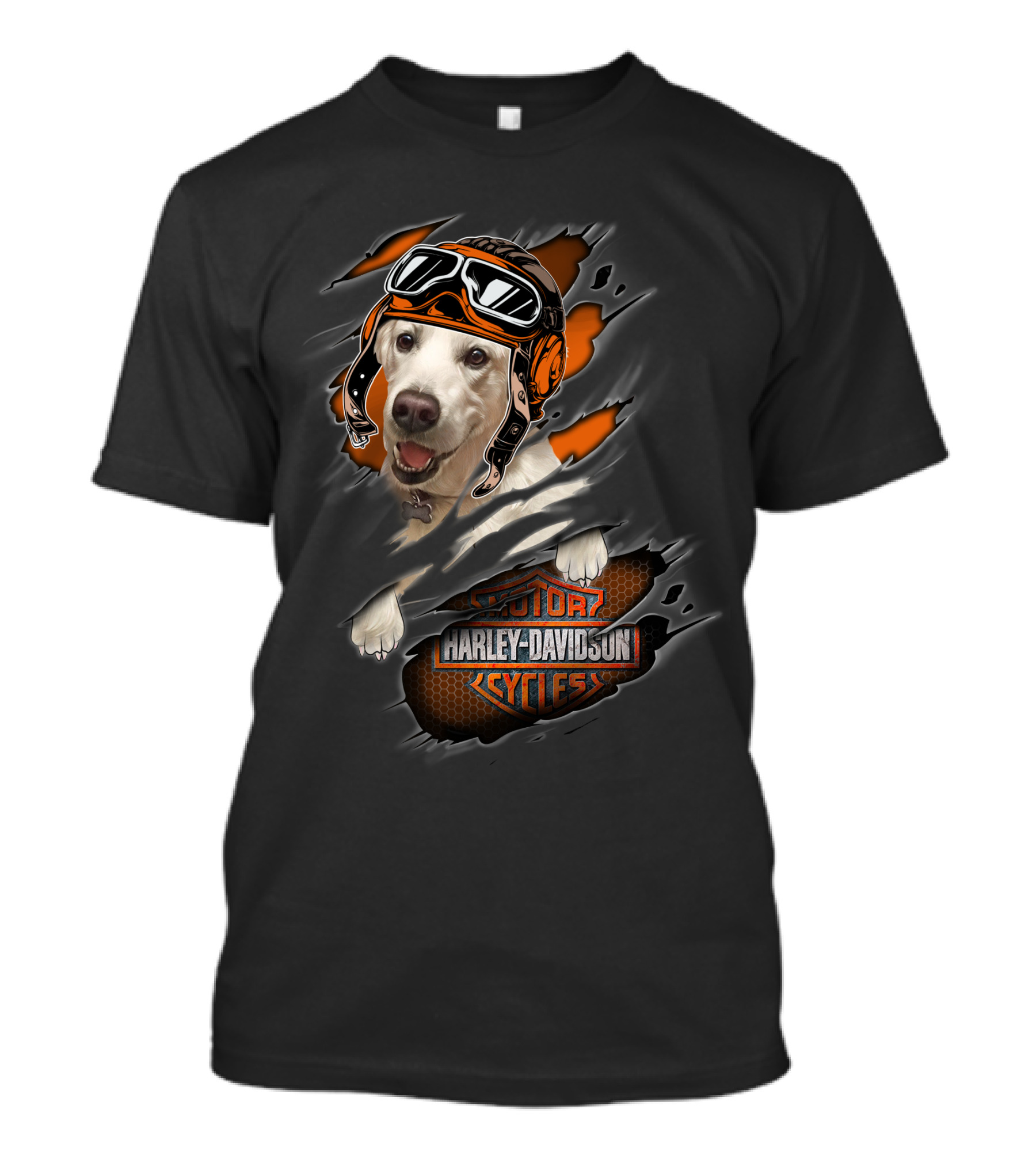 Labrador Retriever Harley Davidson Motor Cycles T-Shirt