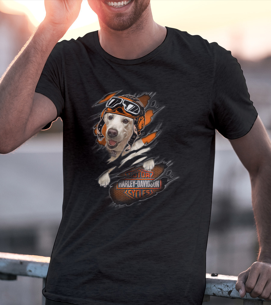Labrador Retriever Harley Davidson Motor Cycles T-Shirt