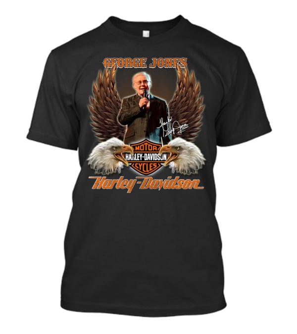 George Jones Harley Davidson Motor Cycles Eagles T-Shirt