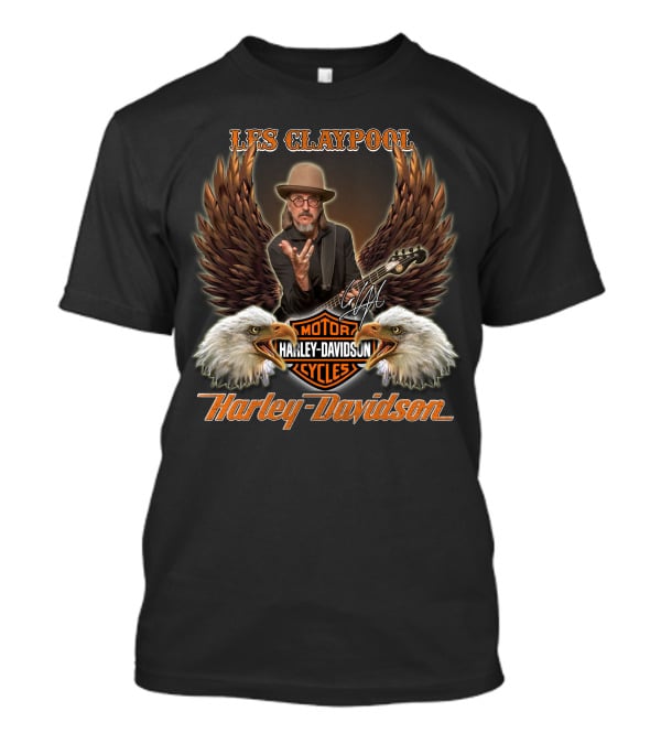 Les Claypool Harley Davidson Motorcycles Eagles T-Shirt