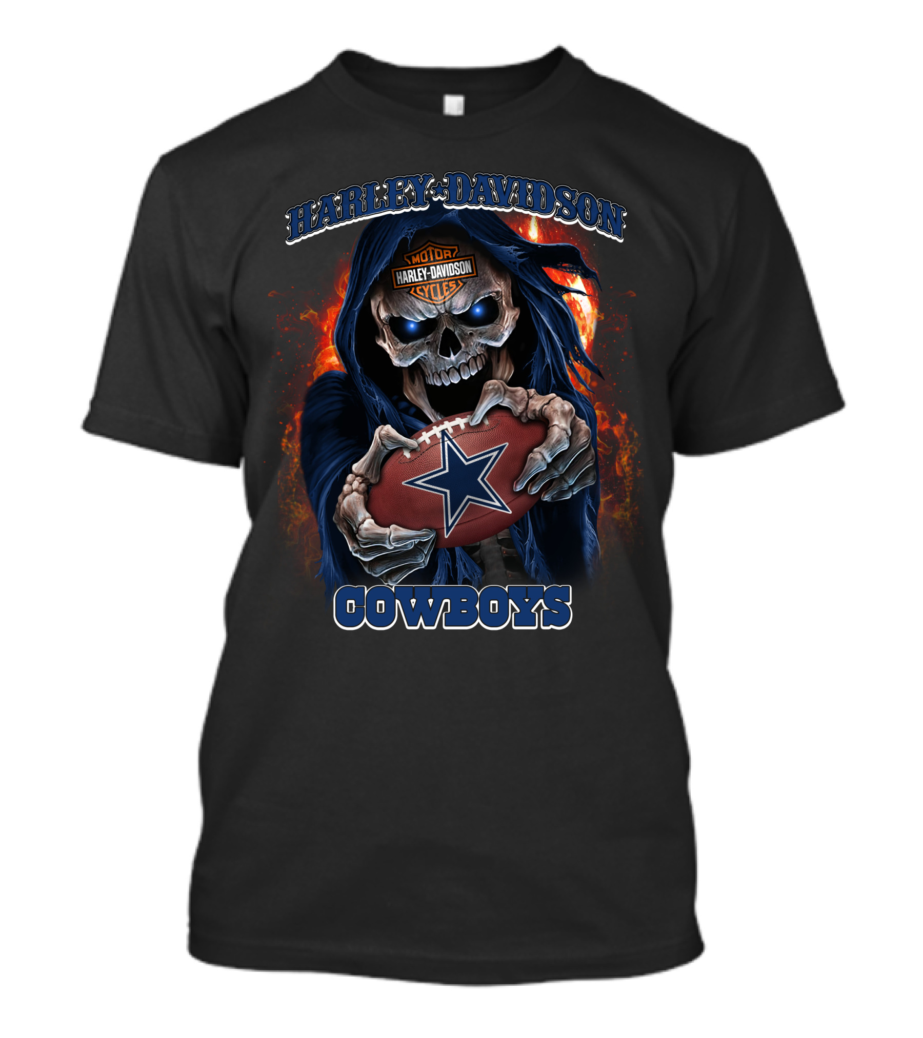 Harley Davidson Motor Cycles Cowboys Skull T-Shirt