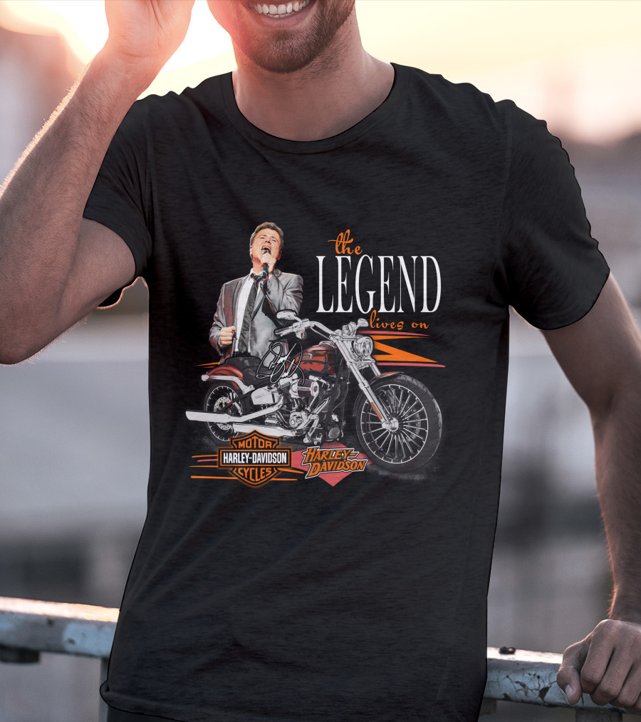 The Legend Lives On Donny Osmond Harley Davidson Motorcycles T-Shirt