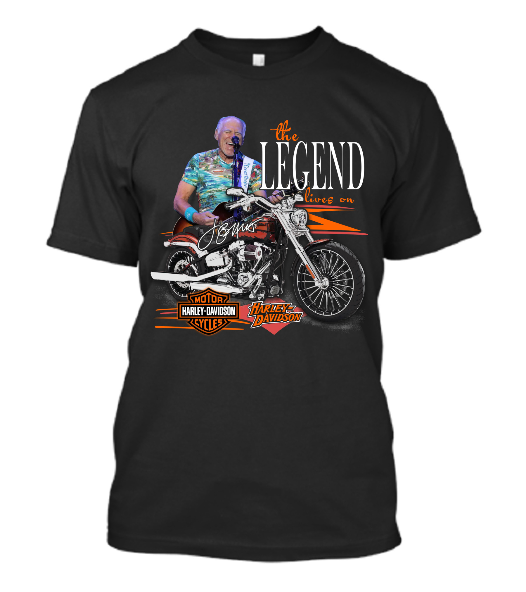 The Legend Lives On Jimmy Buffett Harley Davidson T-Shirt