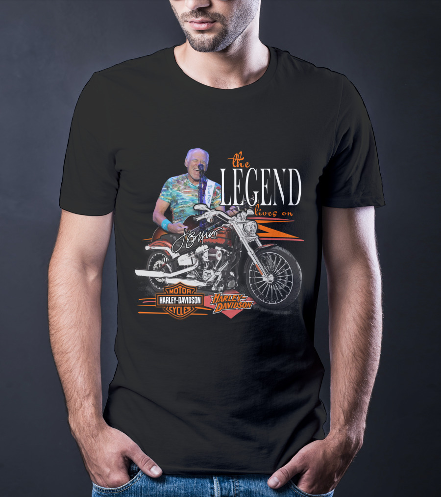 The Legend Lives On Jimmy Buffett Harley Davidson T-Shirt