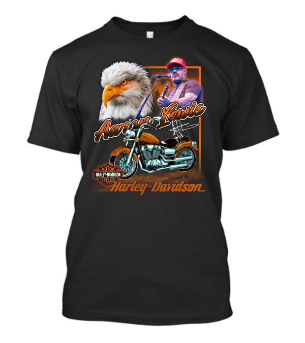 Aaron Lewis Harley Davidson Motorcycle Eagle T-Shirt