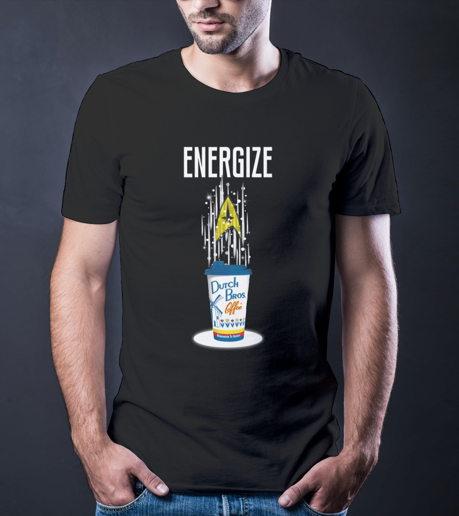 ENERGIZE Dutch Bros Coffee Star Symbol Shuttle Launch T-Shirt
