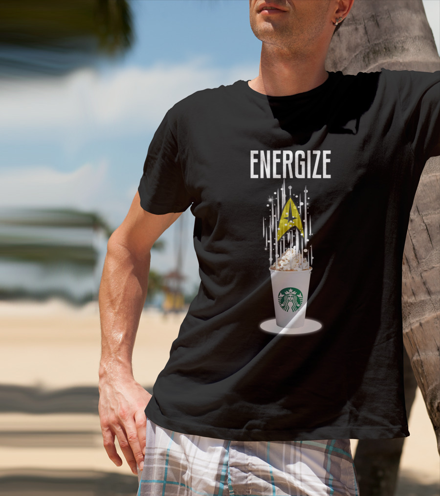 Energize Star Trek Starbucks Logo Crossover T-Shirt