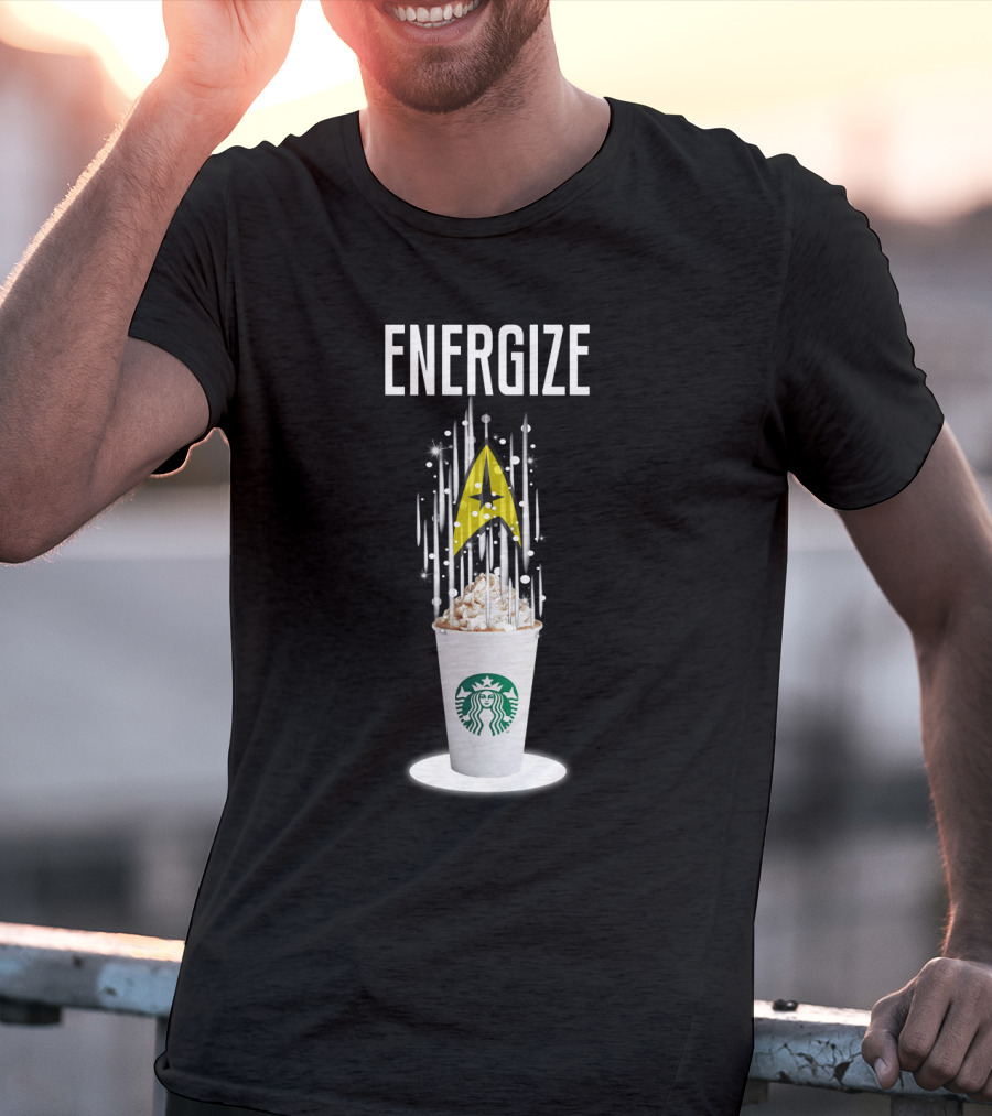 Energize Star Trek Starbucks Logo Crossover T-Shirt