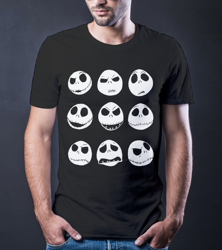 Jack Skellington Nine Expressions Faces T-Shirt