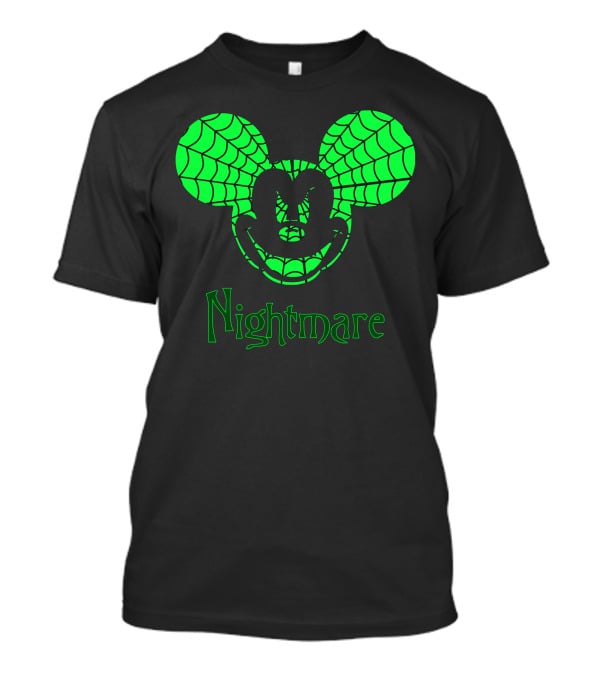 Nightmare Web Pattern Icon With Mouse Ears T-Shirt