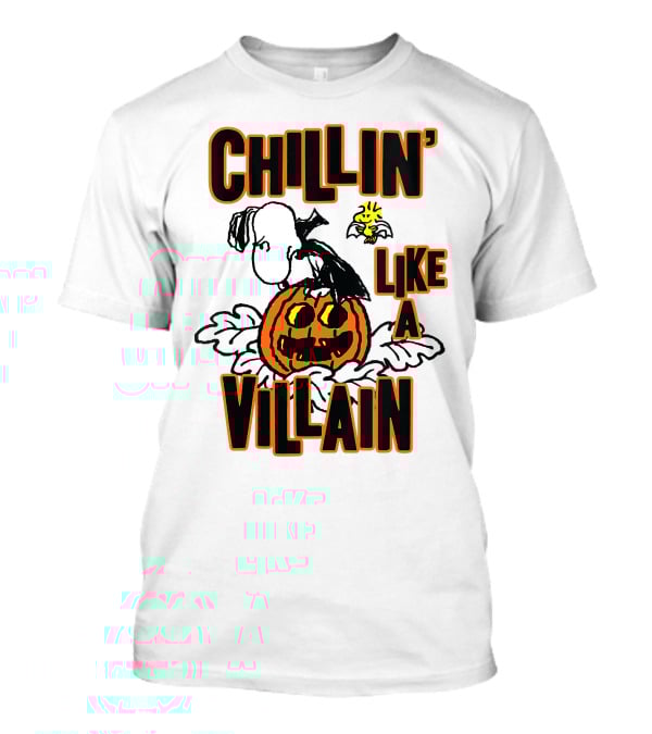 Chillin’ Like A Villain Halloween Pumpkin And Characters T-Shirt