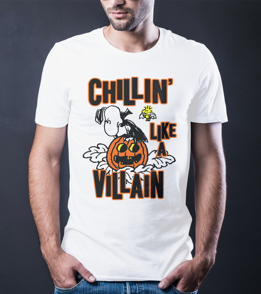 Chillin’ Like A Villain Halloween Pumpkin And Characters T-Shirt