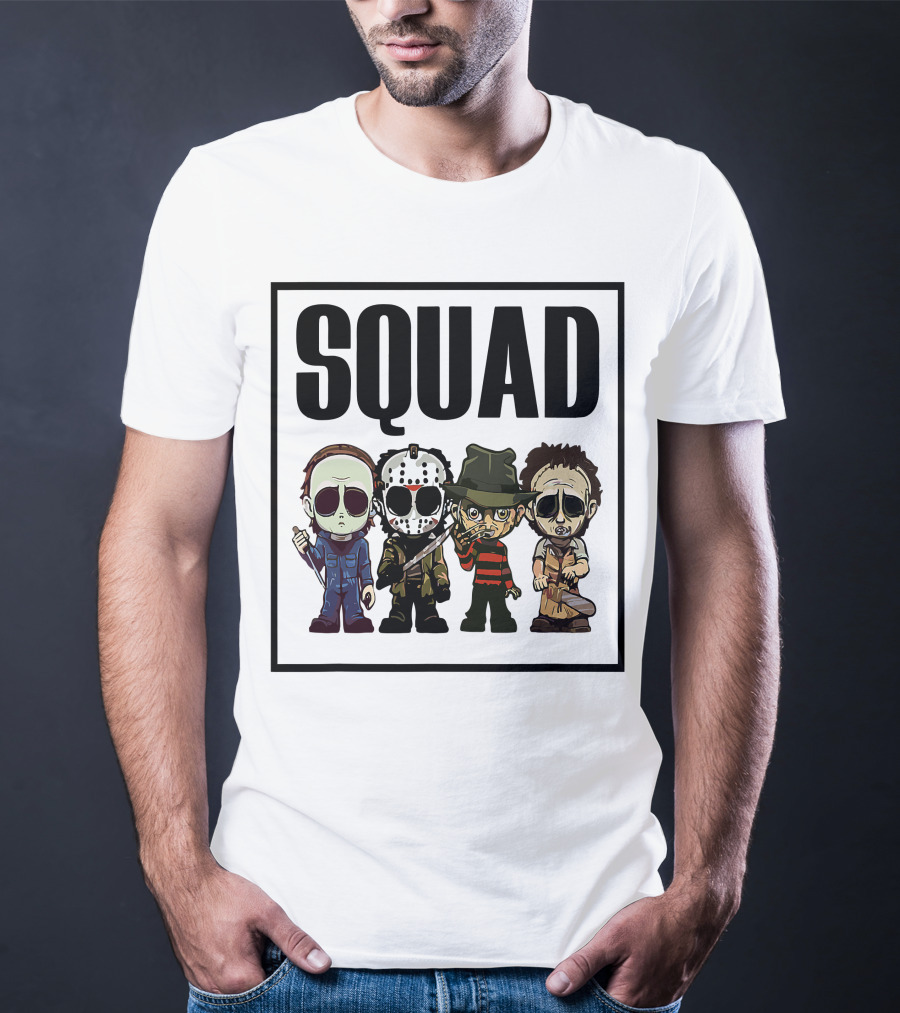 SQUAD Halloween Horror Characters Icons T-Shirt