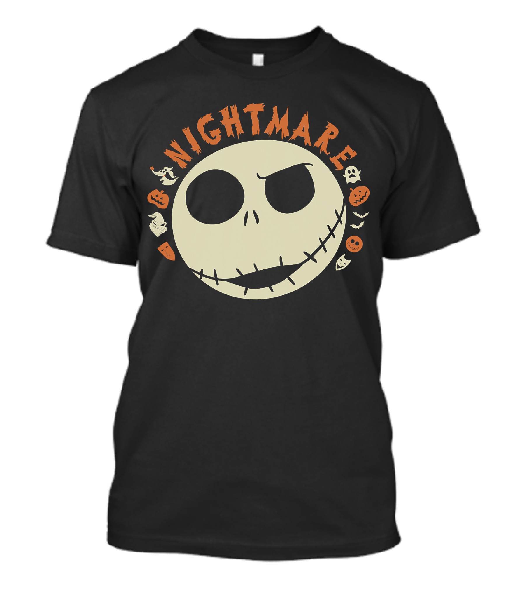 The Nightmare Before Christmas Jack Skellington Halloween Face T-Shirt