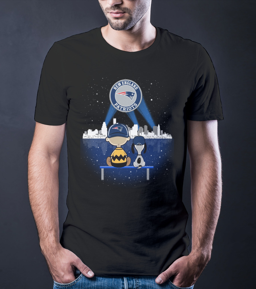 New England Patriots Skyline With Characters T-Shirt