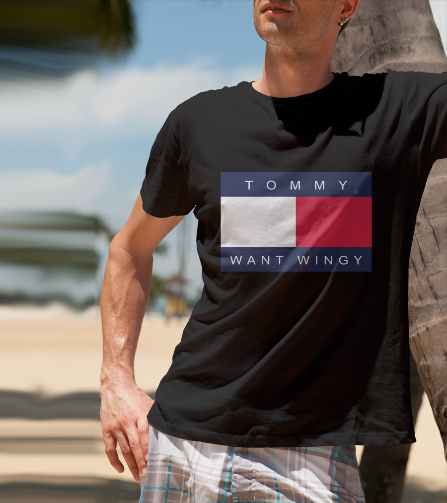 TOMMY WANT WINGY Red White Blue T-Shirt