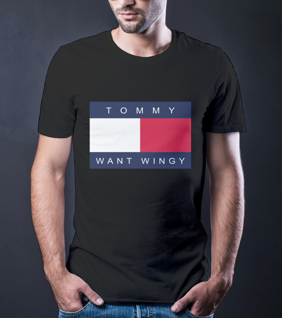 TOMMY WANT WINGY Red White Blue T-Shirt