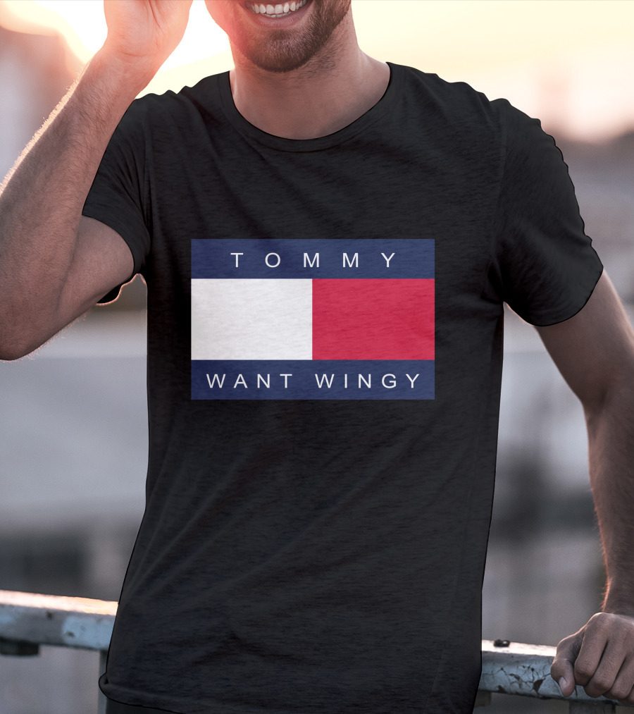TOMMY WANT WINGY Red White Blue T-Shirt
