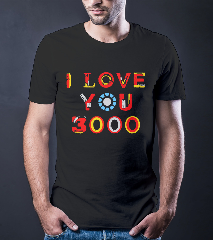 Iron Man Arc Reactor I Love You 3000 T-Shirt