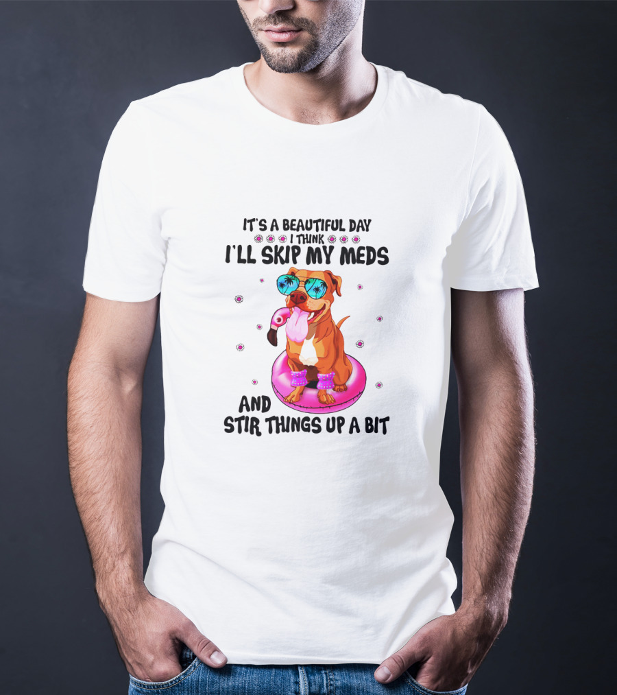 It's A Beautiful Day I Think I'll Skip My Meds And Stir Things Up A Bit T-Shirt