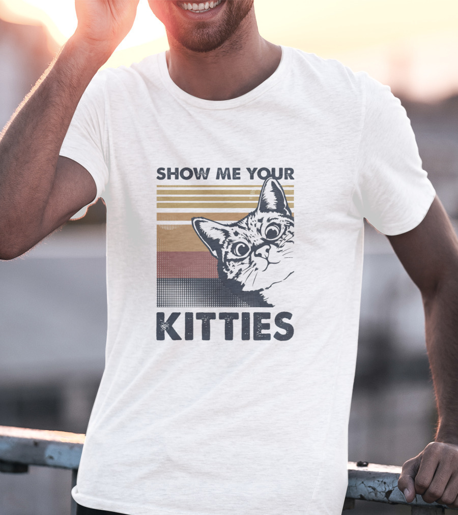 Show Me Your Kitties Retro Cat T-Shirt