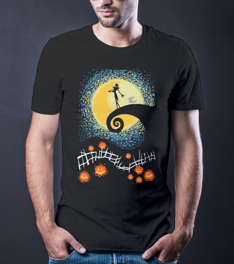 Starry Nightmare Before Christmas Van Gogh T-Shirt