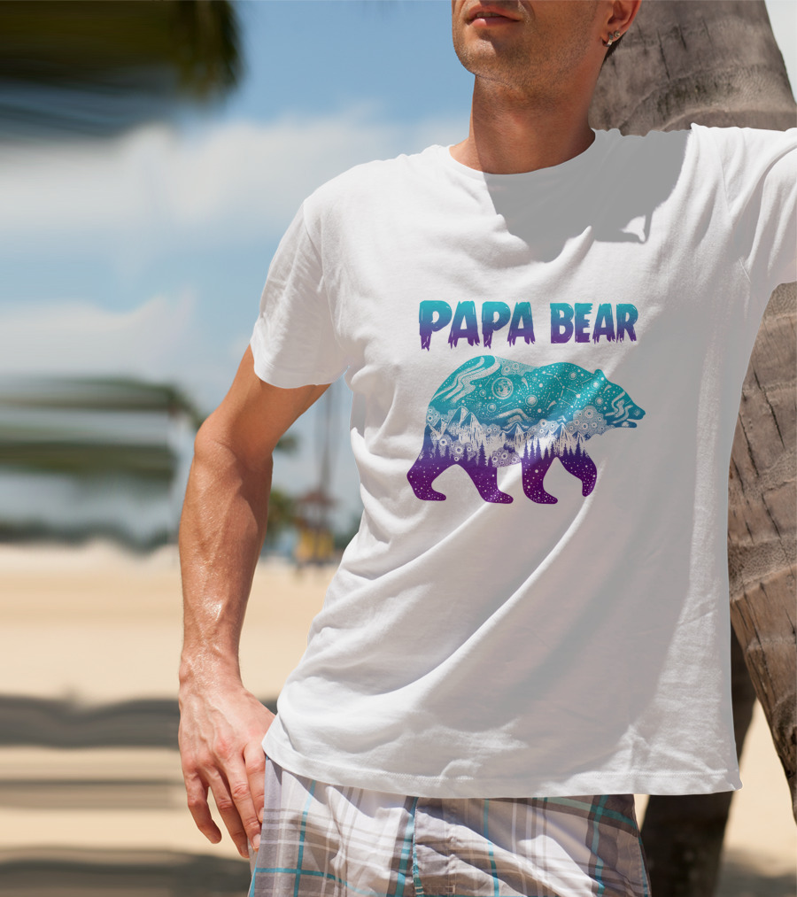 PAPA BEAR Cosmic Mountain Bear T-Shirt