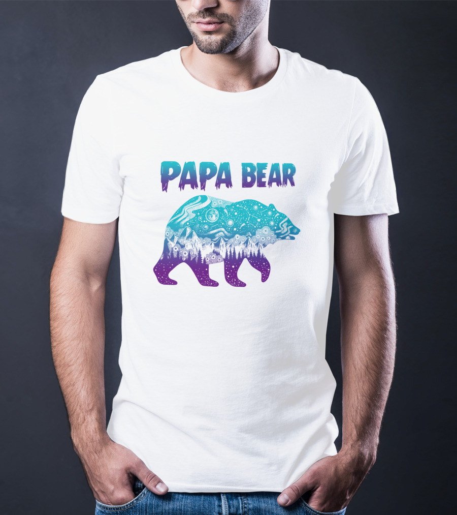 PAPA BEAR Cosmic Mountain Bear T-Shirt