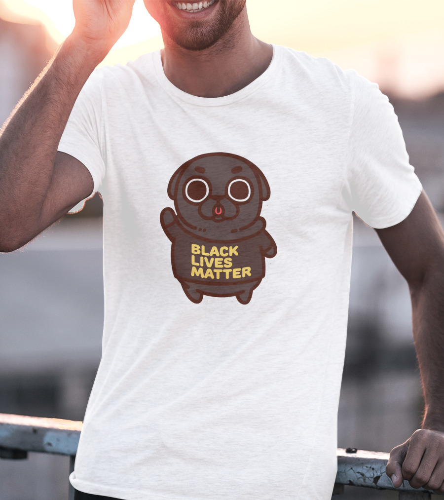 Cute Funny Pug Black Lives Matter T-Shirt