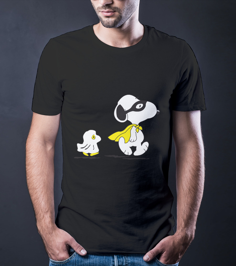 Snoopy Superhero With Woodstock Sidekick T-Shirt