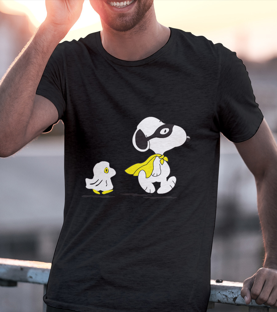 Snoopy Superhero With Woodstock Sidekick T-Shirt