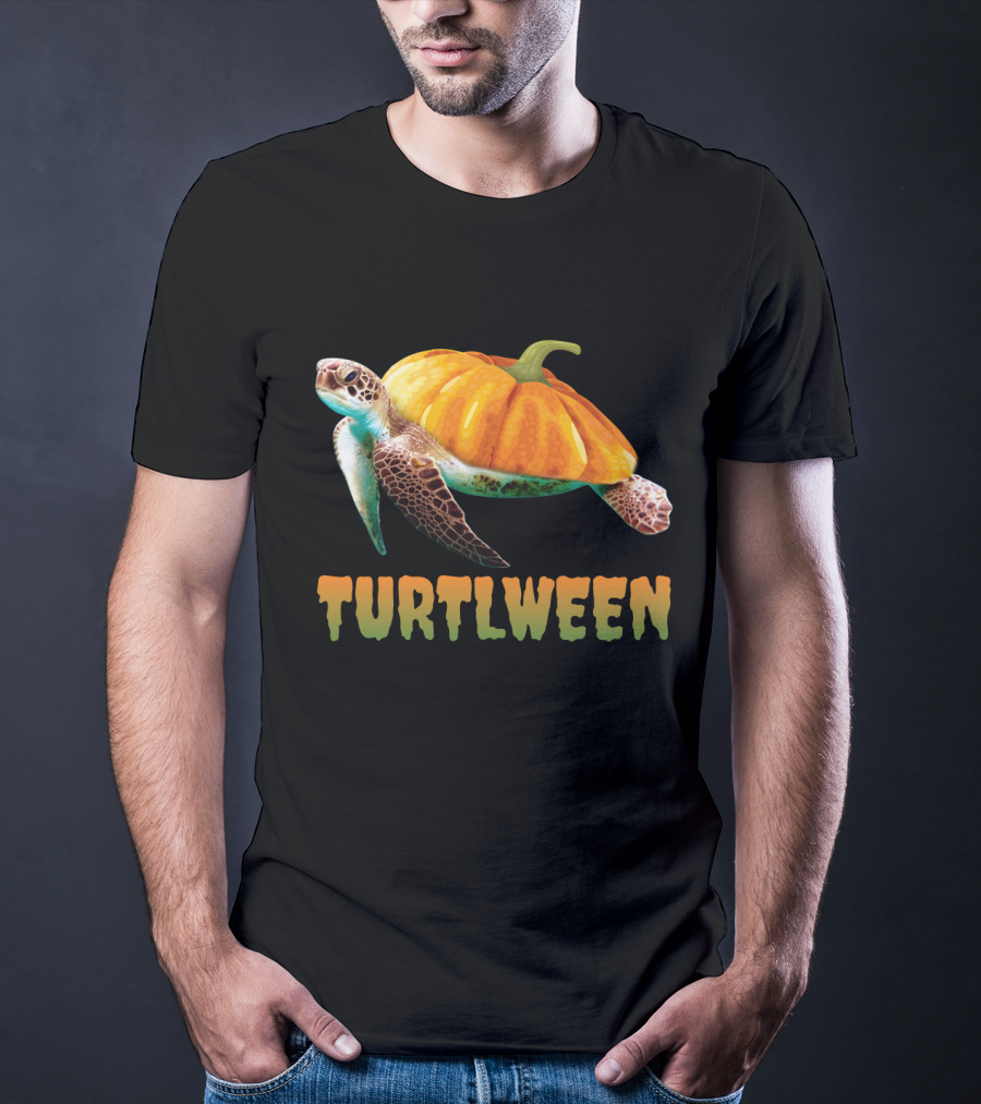 Turtlween Pumpkin Turtle Halloween Lovers Funny Turtlween T-Shirt