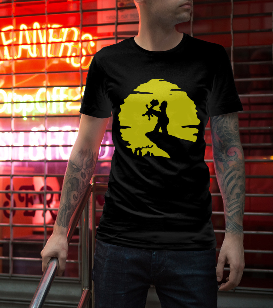 The Simpsons Homer Strangling Bart Lion King Cliff T-Shirt