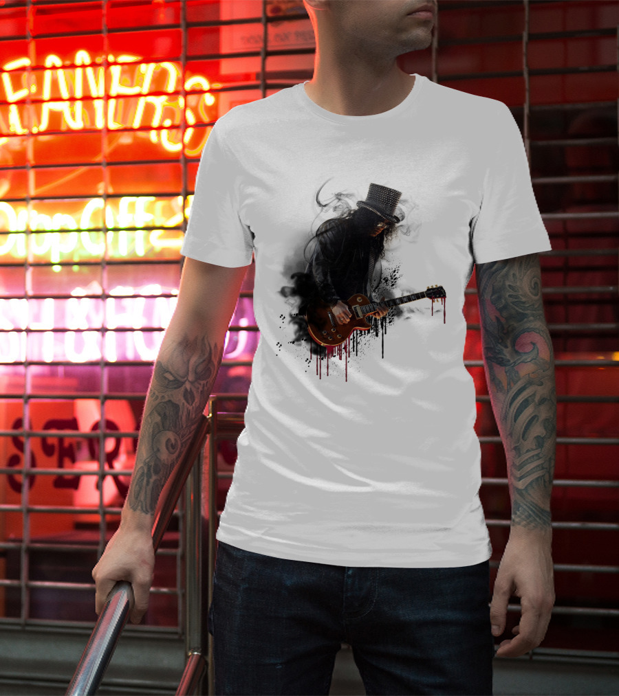 Guns N Roses Slash Heavy Metal Guitar Love Fans T-Shirt
