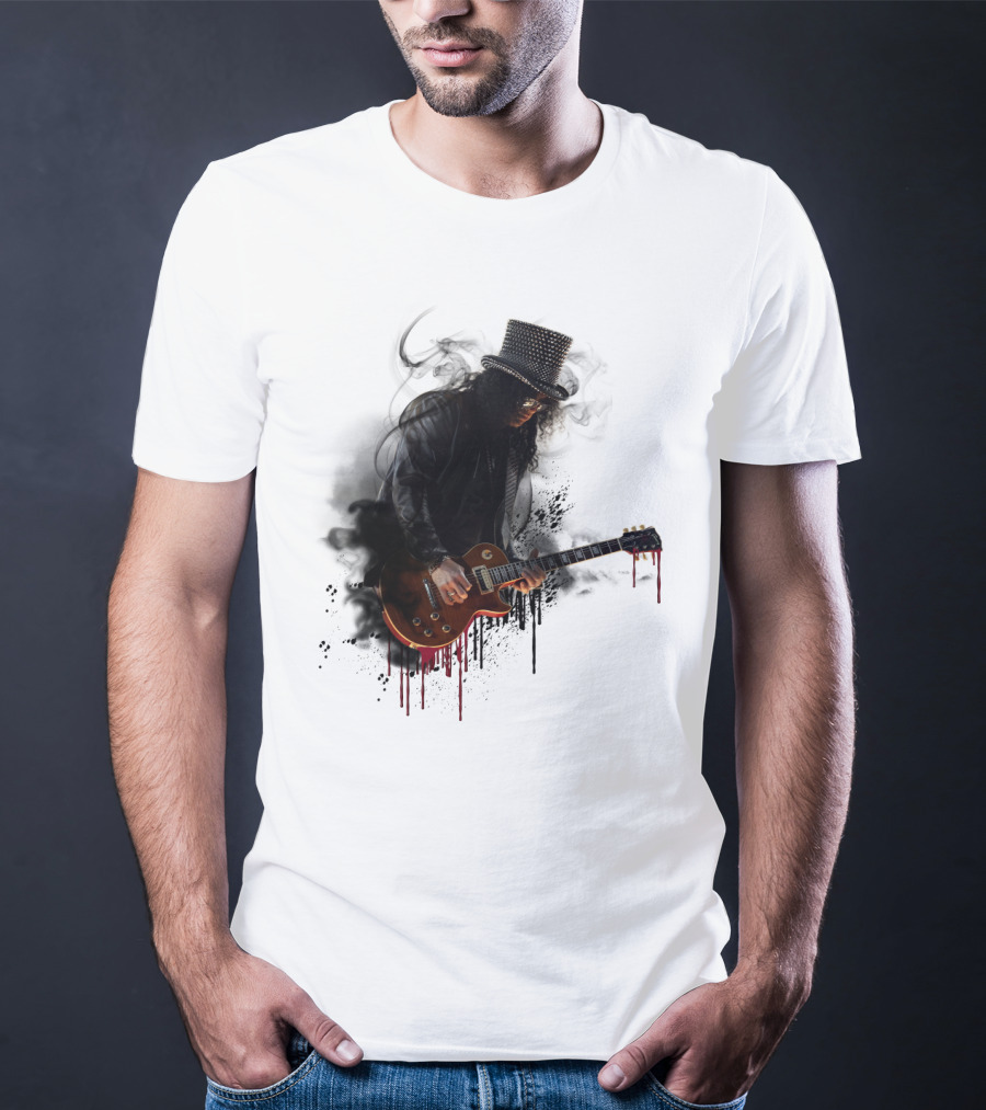 Guns N Roses Slash Heavy Metal Guitar Love Fans T-Shirt