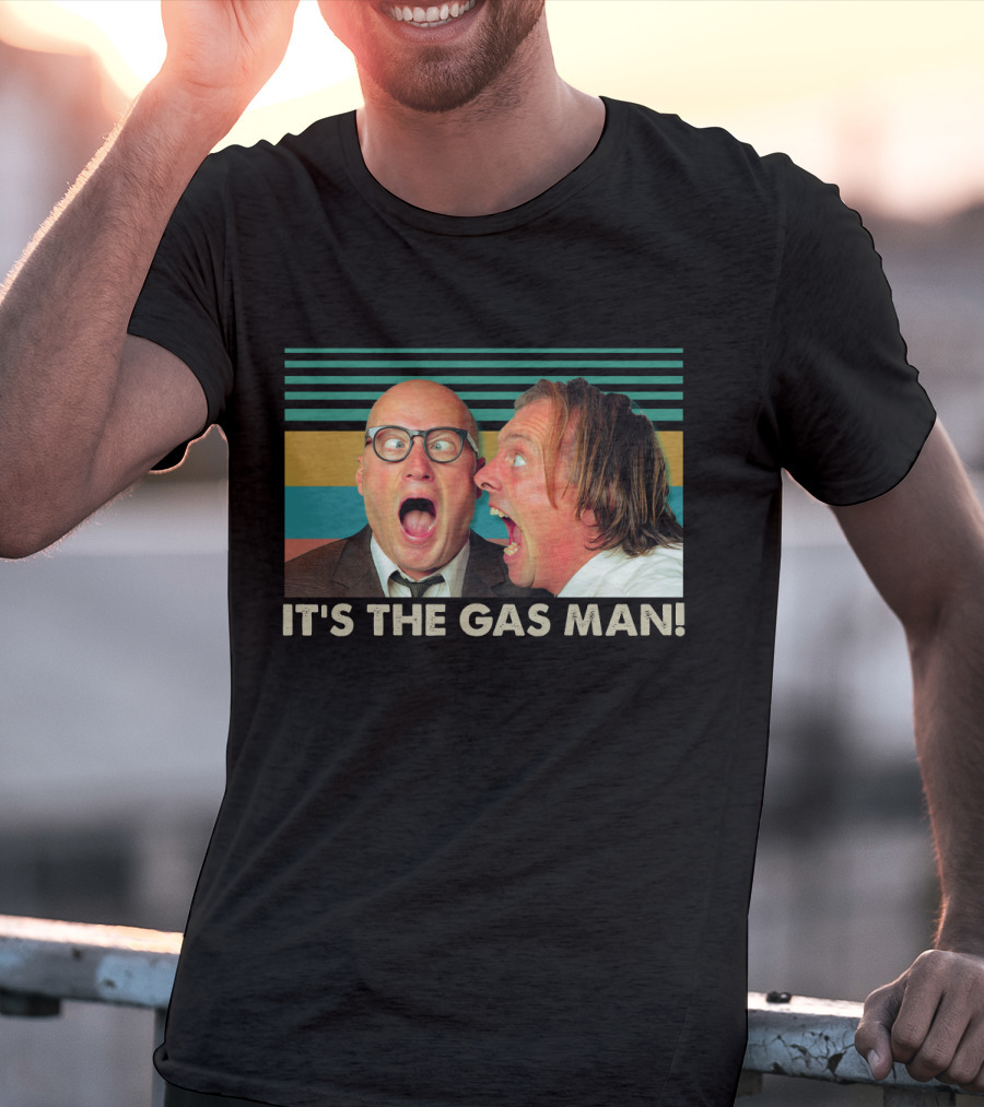 Bottom It's The Gas Man Eddie And Richie Face Off Stripes T-Shirt