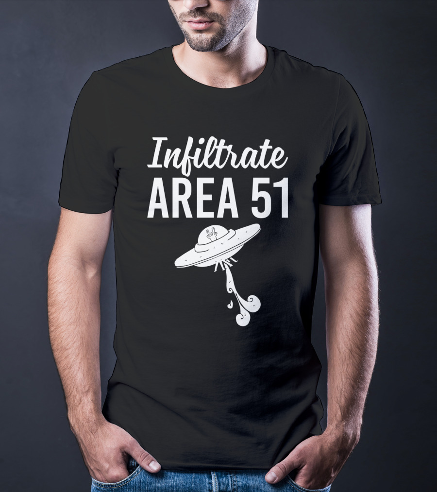 Infiltrate Area 51 With UFO And Alien Storm Action T-Shirt