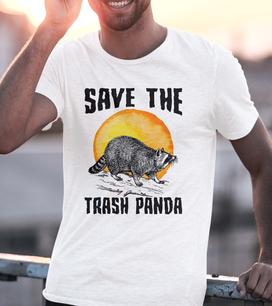 Save The Trash Panda Raccoon Raise Awareness Animal Conservation T-Shirt