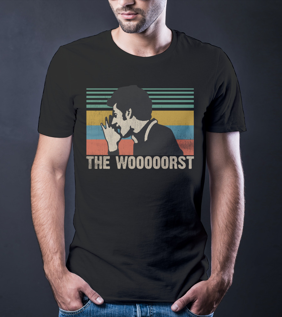The Wooooorst Jean Ralphio Vintage Style Parks And Recreation Retro Stripes T-Shirt