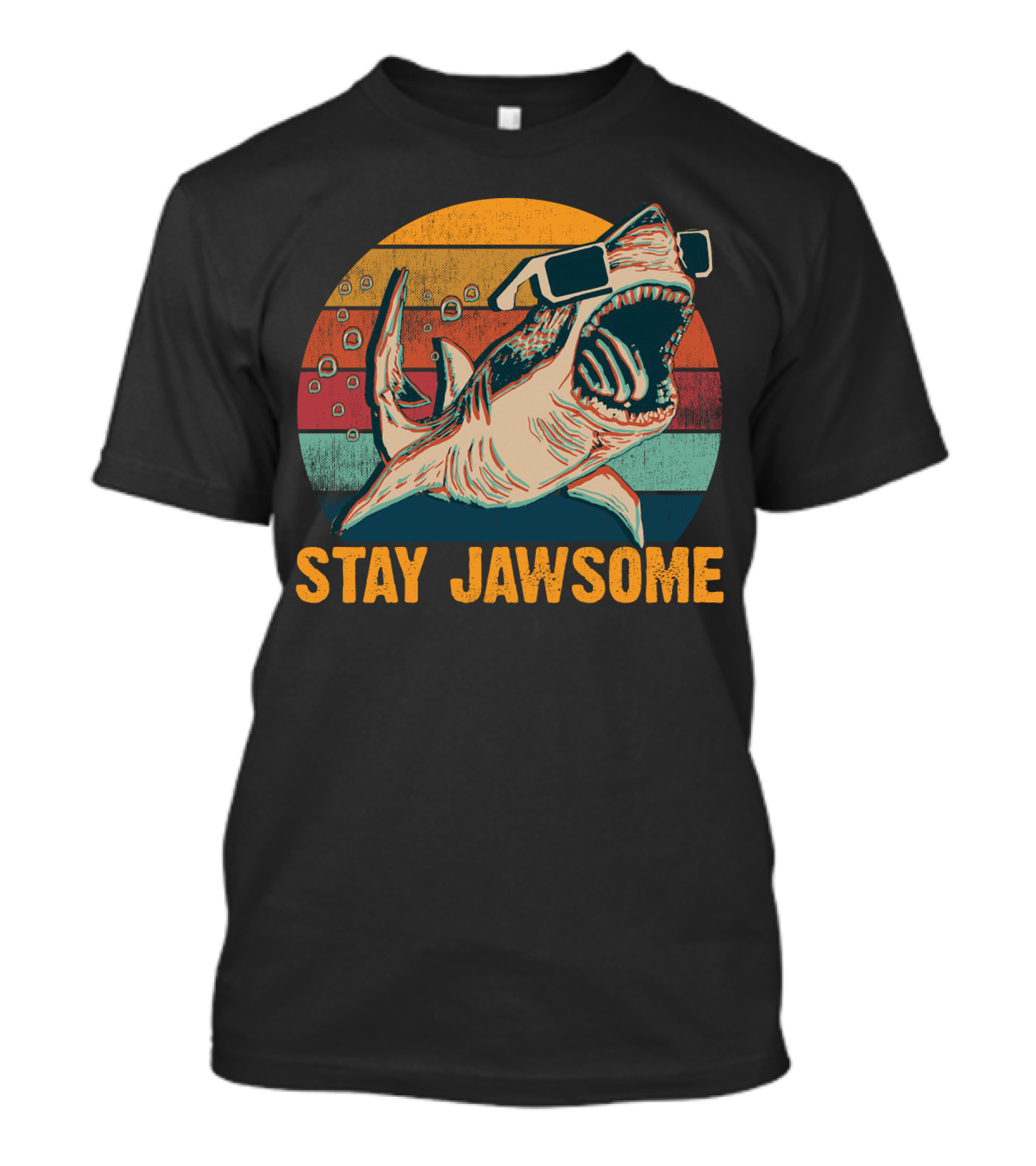 Stay Jawsome Vintage Shark Week Sunglasses Retro Shark Lovers T-Shirt