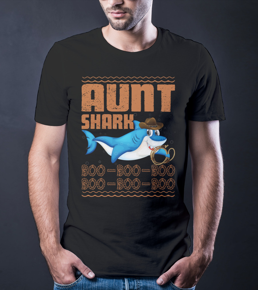 Auntie Shark Boo Boo Boo Halloween Aunt T-Shirt