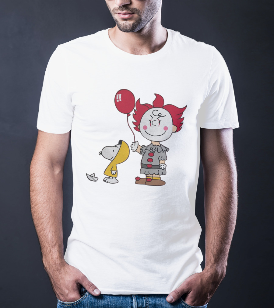 Charlie IT Snoopy Georgie Funny Horror Movie Fans T-Shirt